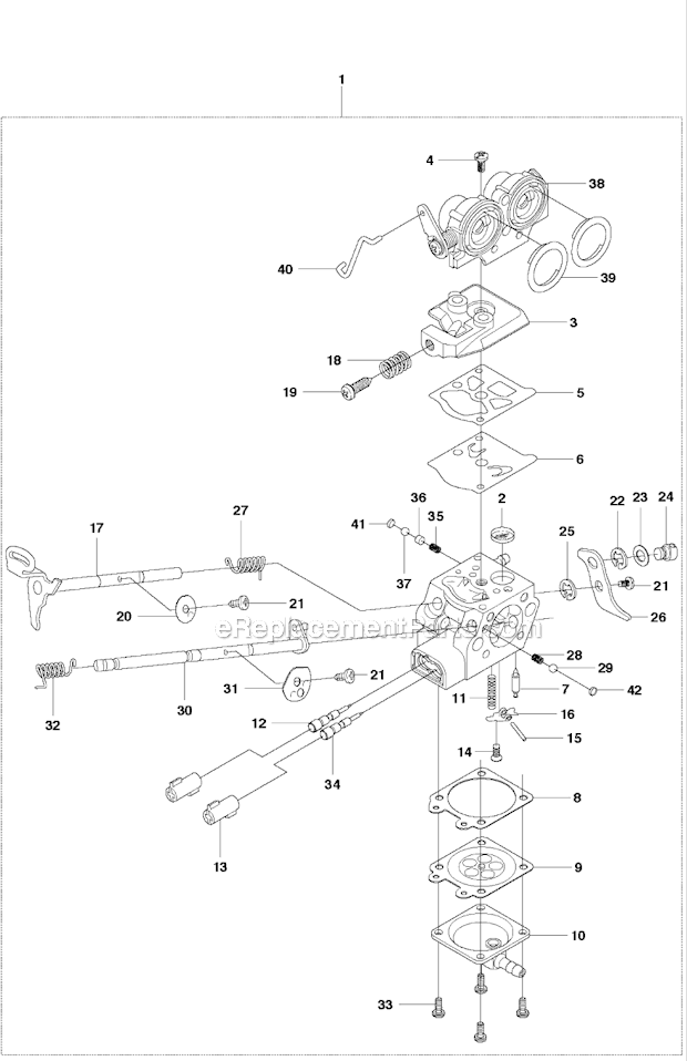 Husqvarna 243R (2011-08) Brushcutter Carburetor Diagram