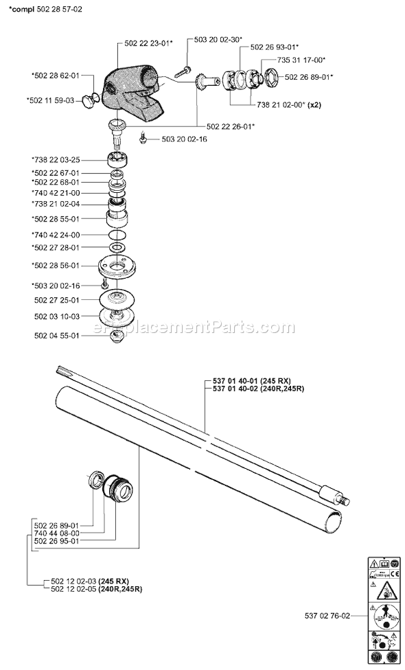 Husqvarna 245 (2001-01) Brushcutter Clutch Diagram