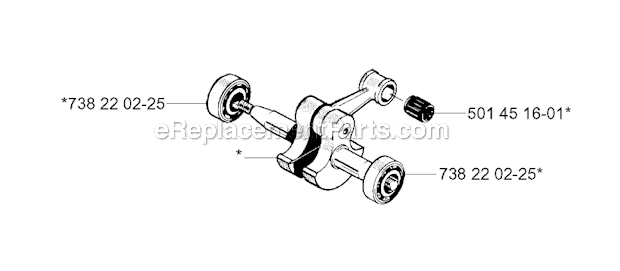 Husqvarna 252RX (2001-05) Brushcutter Crankshaft Diagram