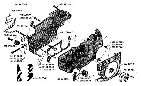 Husqvarna 254 (1987-01) Chainsaw Page D Diagram