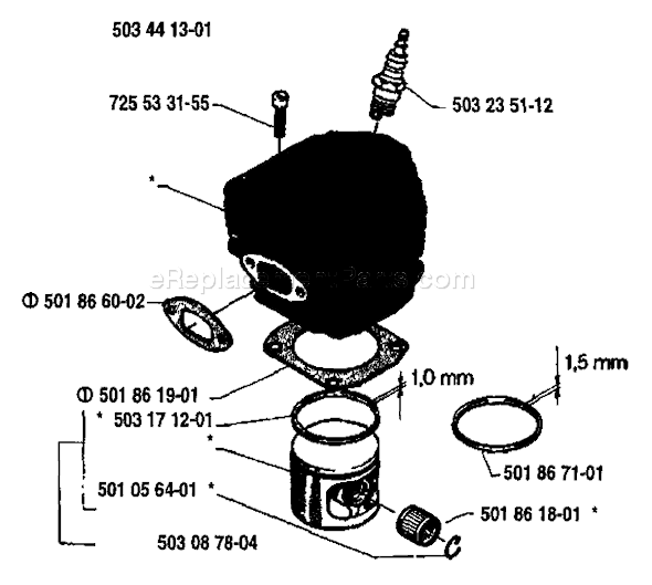 Husqvarna 254 (1987-01) Chainsaw Page I Diagram