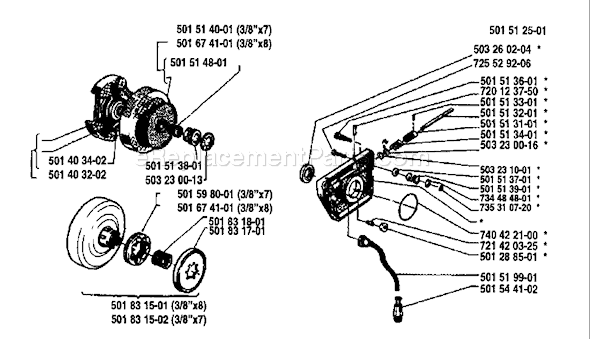 Husqvarna 266 (1985-01) Chainsaw Page I Diagram