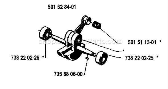 Husqvarna 266 (1985-06) Chainsaw Page E Diagram