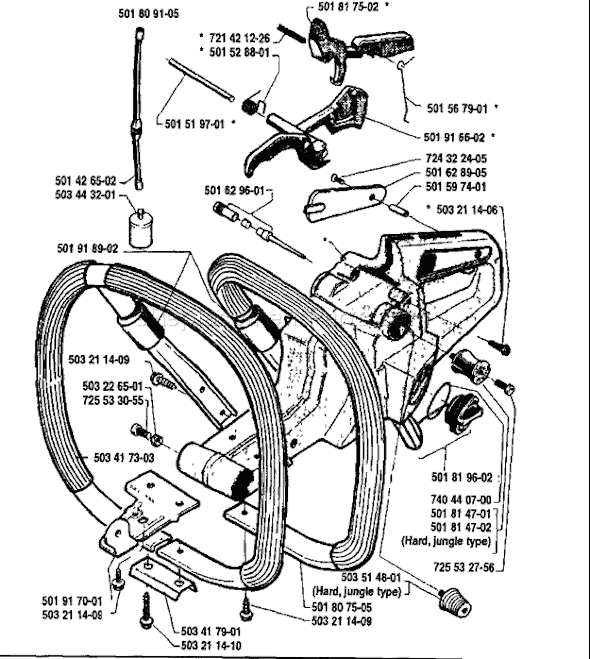 Husqvarna 281 (1991-04) Chainsaw Page J Diagram