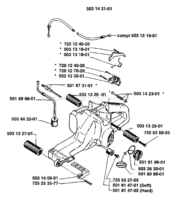 Husqvarna 3120 (1988-05) Chainsaw Page M Diagram