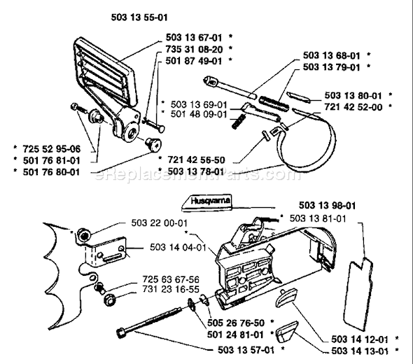 Husqvarna 3120 (1988-05) Chainsaw Page B Diagram