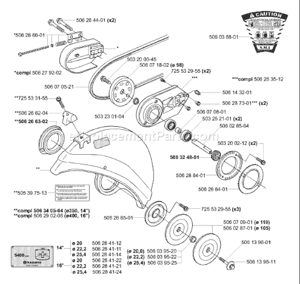 Husqvarna 3120 K (2001-06) Power Cutter Page H Diagram