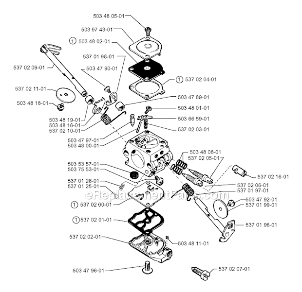 Husqvarna 322R (1999-03) Brushcutter Carburetor Details Diagram