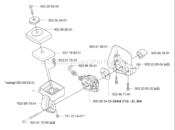 Husqvarna 323 HE 3 (2007-01) Hedge Trimmer Page B Diagram