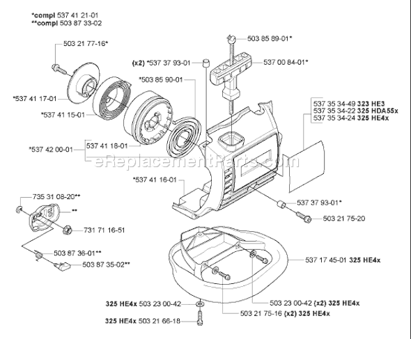 Husqvarna 325 HDA 55x (2005-09) Hedge Trimmer Page N Diagram