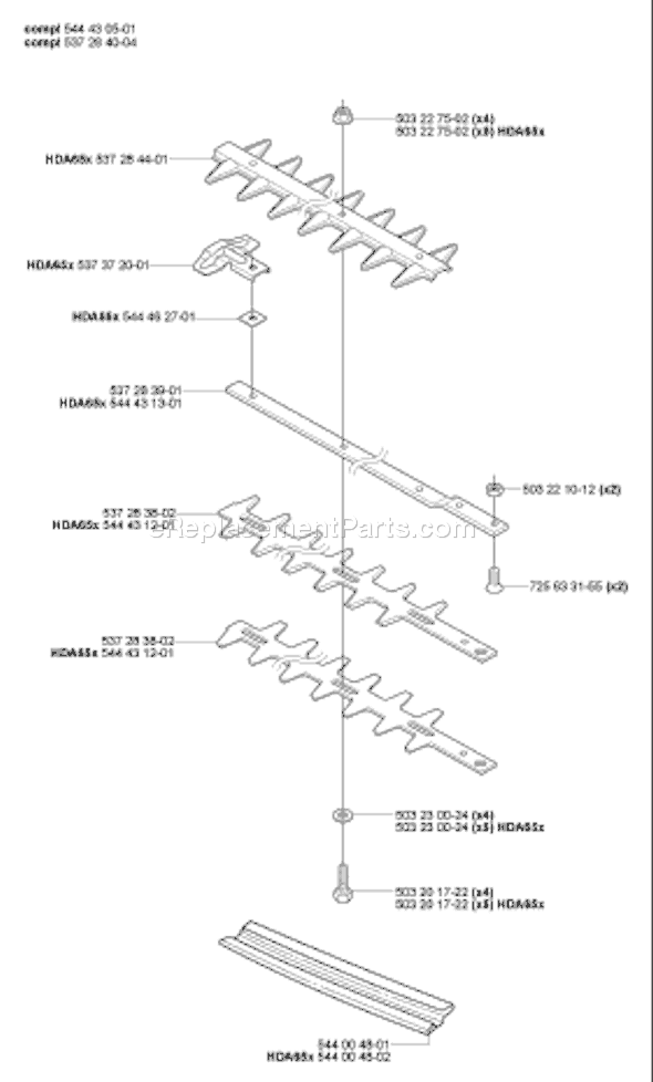 Husqvarna 325 HDA 65X (2007-01) Hedge Trimmer Page H Diagram