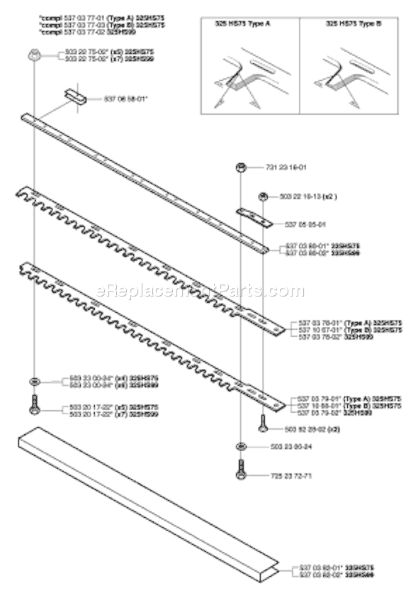 Husqvarna 325 HS 75 X-Series (2003-01) Hedge Trimmer Page G Diagram