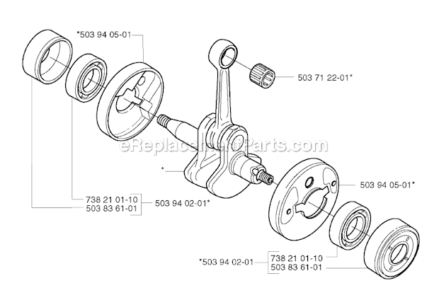 Husqvarna 326RX (2002-02) Brushcutter Crankshaft Diagram