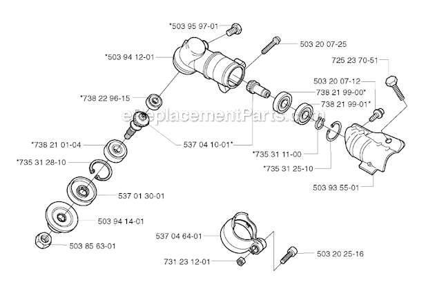 Husqvarna 326RX (2002-08) Brushcutter Bevel Gear Diagram