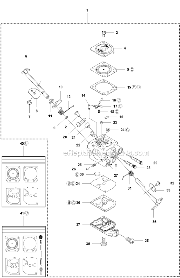 Husqvarna 326RX (2009-05) Brushcutter Carburetor Diagram