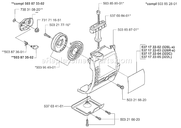 Husqvarna 326 C (2001-03) Trimmer Page O Diagram