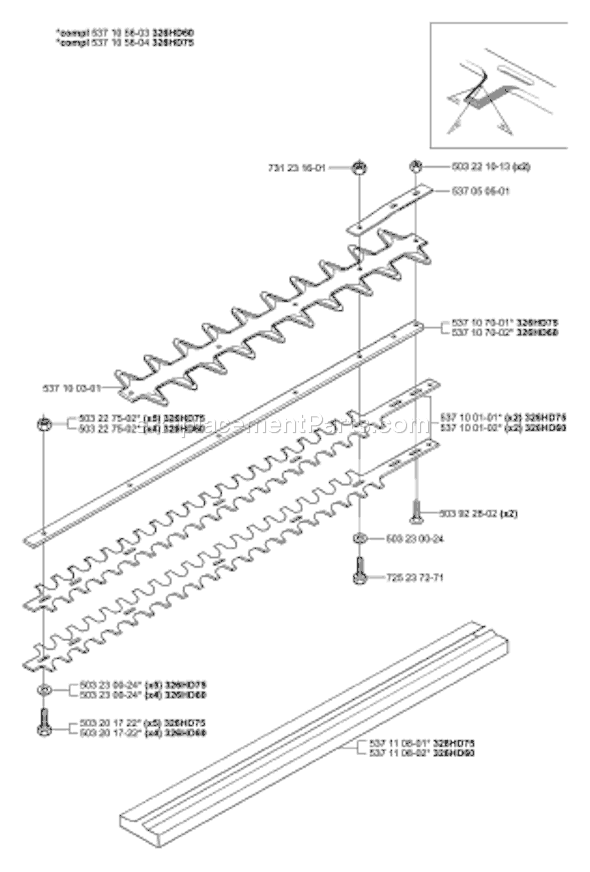 Husqvarna 326 HD 60 X-Series (2002-02) Hedge Trimmer Page G Diagram