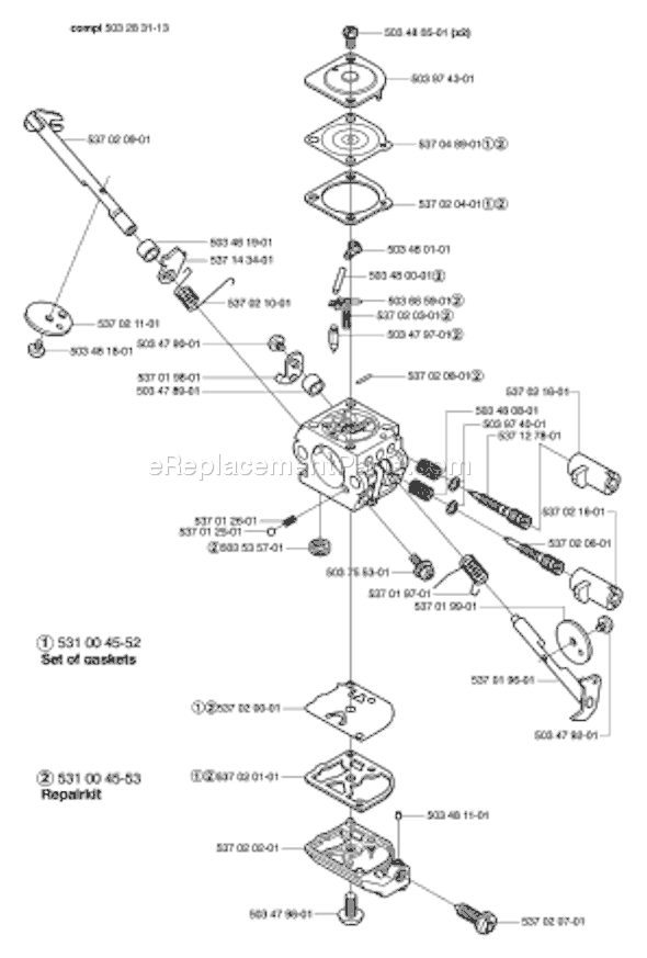 Husqvarna 326 HS 99 X-Series (2002-01) Hedge Trimmer Page C Diagram