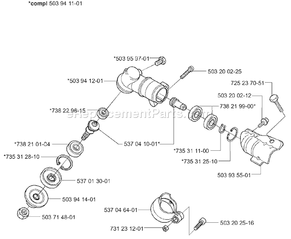 Husqvarna 326 L (2001-03) Trimmer Page J Diagram