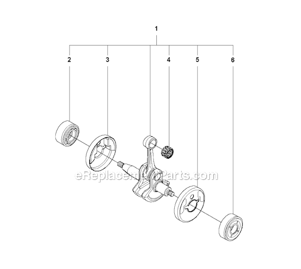 Husqvarna 327PT5S (2011-06) Pruner Crankshaft Diagram