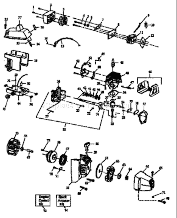 Husqvarna 32 LCN (1991-01) Line Trimmer Page B Diagram