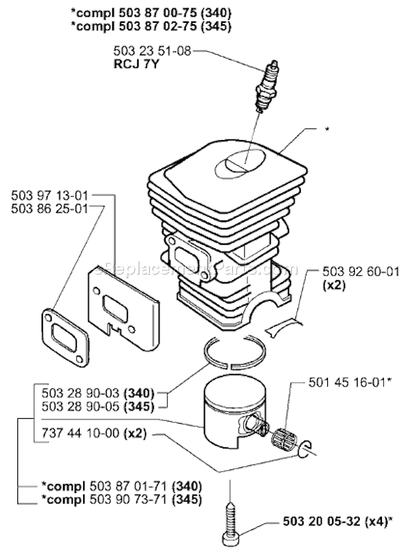 Husqvarna 340 EPA (1999-09) Chainsaw Page I Diagram