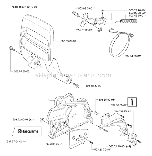 Husqvarna 345 E (2005-05) Chainsaw Page C Diagram