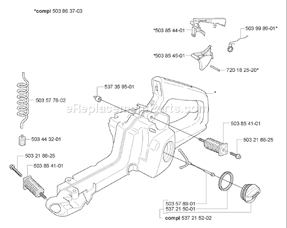 Husqvarna 345 E (2005-05) Chainsaw Page G Diagram