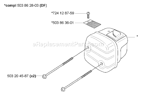 Husqvarna 345 E (2005-05) Chainsaw Page I Diagram