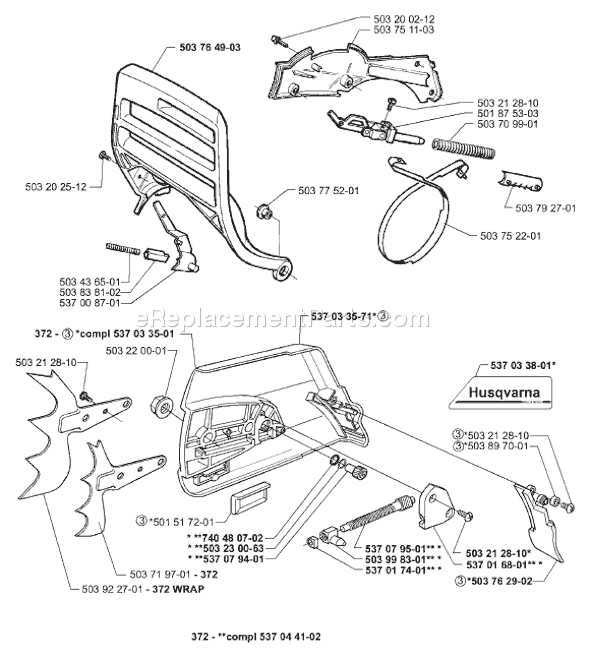 Husqvarna 362 EPA (1999-11) Chainsaw Page C Diagram