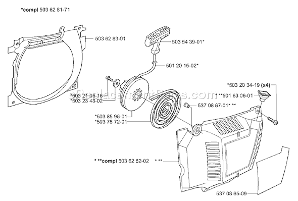 Husqvarna 365 EPA (2002-01) Chainsaw Page M Diagram