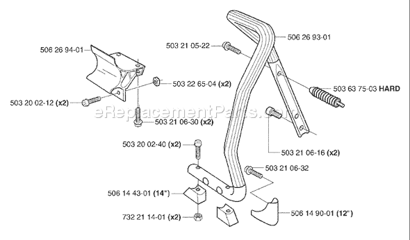 Husqvarna 371 K (2003-08) Chainsaw Page G Diagram