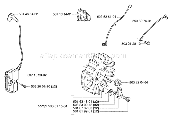 Husqvarna 371 K (2003-08) Chainsaw Page I Diagram