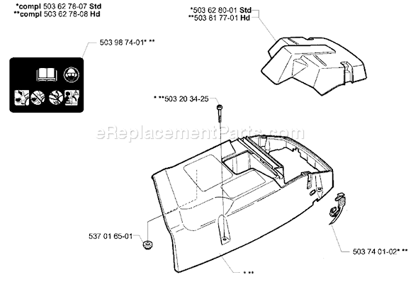 Husqvarna 372 (2003-10) Chainsaw Page L Diagram