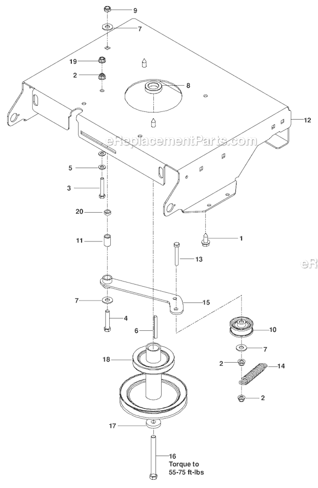 Poulan 380ZX Lawn Tractor Page B Diagram