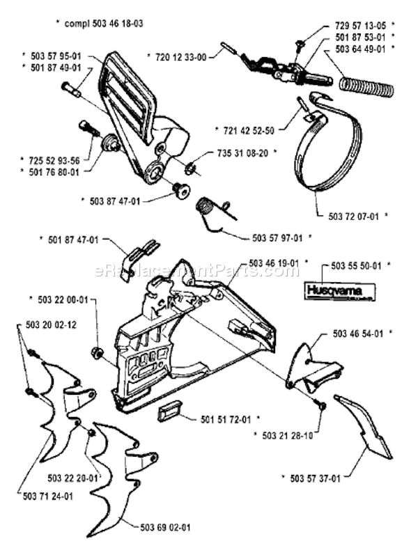 Husqvarna 394 (1994-01) Chainsaw Page C Diagram