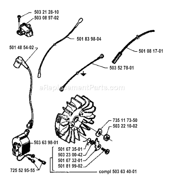 Husqvarna 394 (1994-01) Chainsaw Page G Diagram