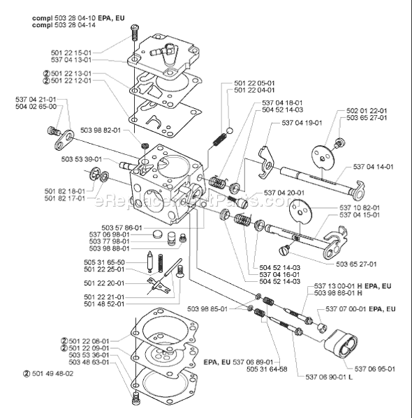 Husqvarna 395 EPA (2005-05) Chainsaw Page C Diagram