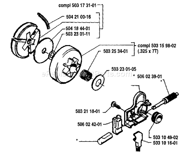 Husqvarna 40 (1987-01) Chainsaw Page I Diagram