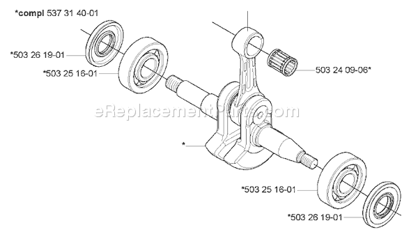 Husqvarna 455 (2005-01) Chainsaw Page F Diagram