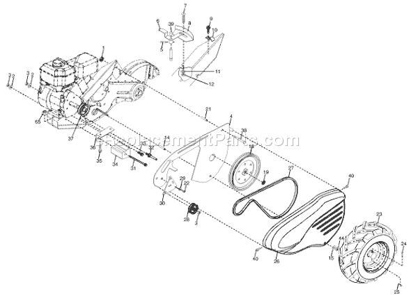 Husqvarna 500 HRTT A (954329318) (2003-11) Tiller Page C Diagram