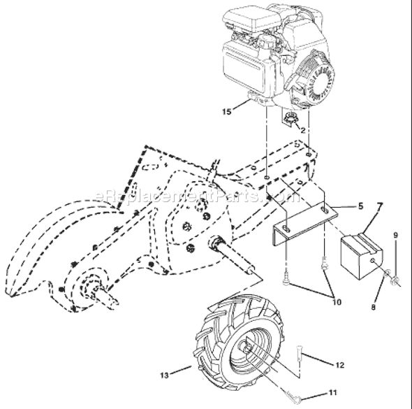 Husqvarna 500 HRTT A (954329318) (2003-11) Tiller Page D Diagram