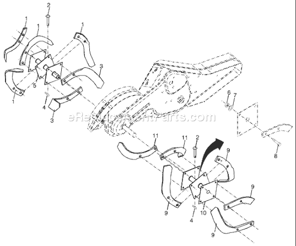 Husqvarna 500 HRTT A (954329318) (2003-11) Tiller Page E Diagram