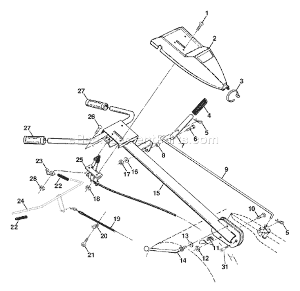 Husqvarna 550 CRTH (954140064A) (1998-02) Tiller Page B Diagram