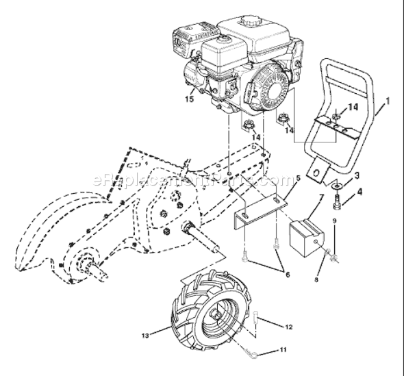 Husqvarna 550 CRTH (954140064A) (1998-02) Tiller Page D Diagram