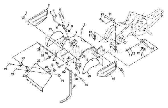 Husqvarna 550 CRTH (954140064A) (1998-02) Tiller Page F Diagram