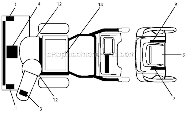 Husqvarna 5524ST (96191001606)(2010-04) Snowblower Decals Diagram