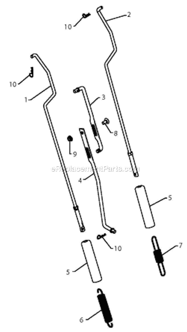 Husqvarna 5524ST (96191001606)(2010-04) Snowblower Handle Diagram