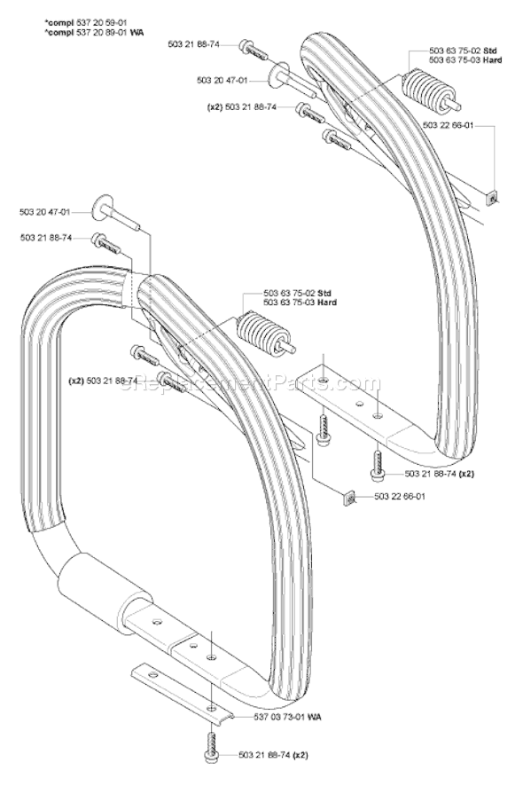 Husqvarna 570 EPA (2004-09) Chainsaw Page J Diagram