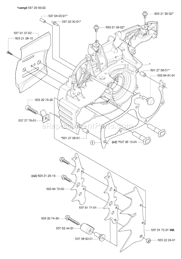 Husqvarna 570 EPA (2004-09) Chainsaw Page G Diagram